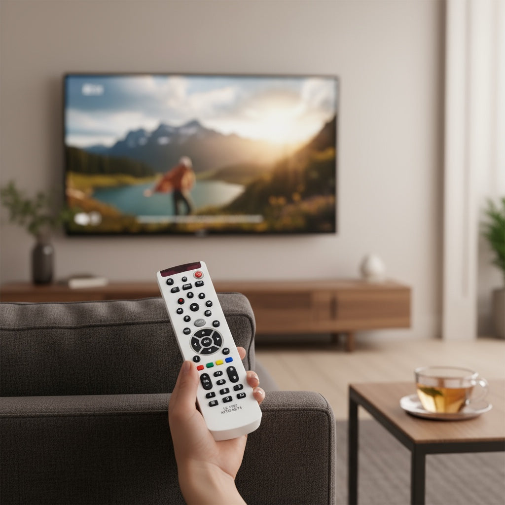 Controle Remoto WLW-7497 Compatível com Receptores Atto Net – Modelos Atto Net 3, Atto Net 4, HD Duo S3, HD Duo S4 e Atto Sat Elite – Substituto de Alta Qualidade, Fácil de Usar e Alta Durabilidade