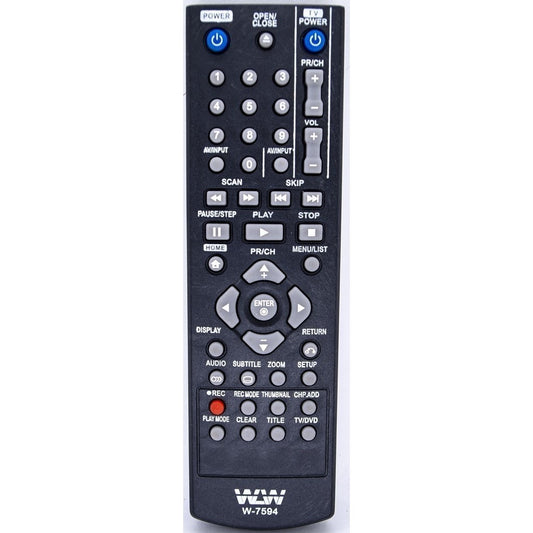 Controle Remoto Compatível para DVD LG com Gravador – Modelos AKB31621901, DR-175, DR-265, DR-275, DR-385, DR-7621B7594 – Substituto de Alta Qualidade