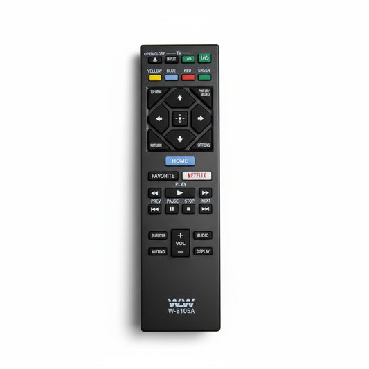 Controle Remoto WLW-8150A Compatível com Blu-Ray Sony BDP-BX120, BX320, BX520, BDP-S1500, S3500, S5500, S6500 – Substituto de Alta Qualidade