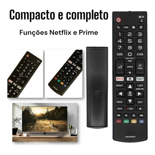 Controle Remoto WLW-Universal Compatível com TV LG Smart 4K – Netflix & Prime Video