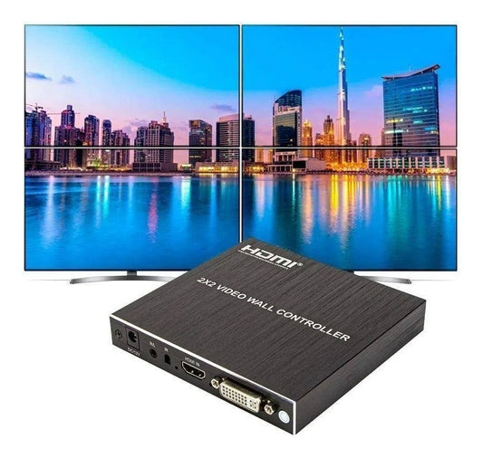 Controlador de Vídeo Wall 2x2 HDMI – Suporte 4K Ultra HD