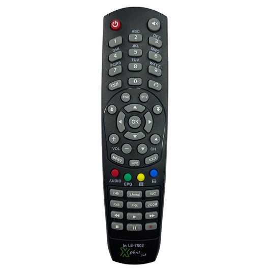 Controle Remoto Compatível com Receptor XPlus Sat LE-7502 – Substituto de Alta Qualidade
