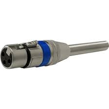 Conector XLR (Canon) Azul Macho e Fêmea – Com e Sem Mola