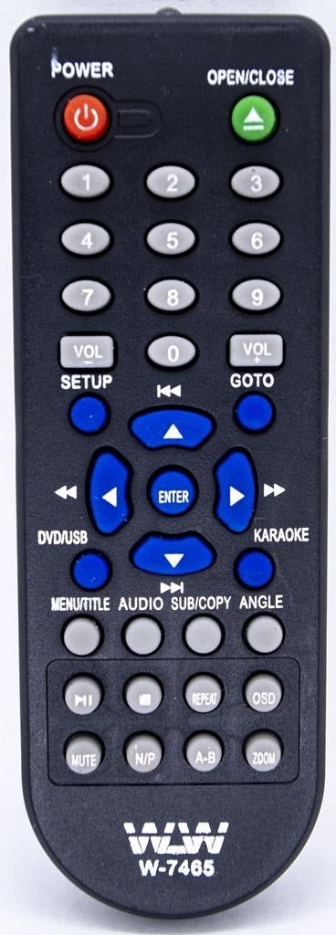 Controle Remoto WLW-7465 Compatível CR-2812 DVD Inovox RC110 e Conversores – Substituto Similar SKY-7465 Pronto para Uso