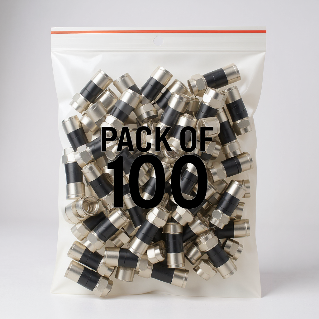 Conector de Compressão RG59 – Kit 100 Unidades