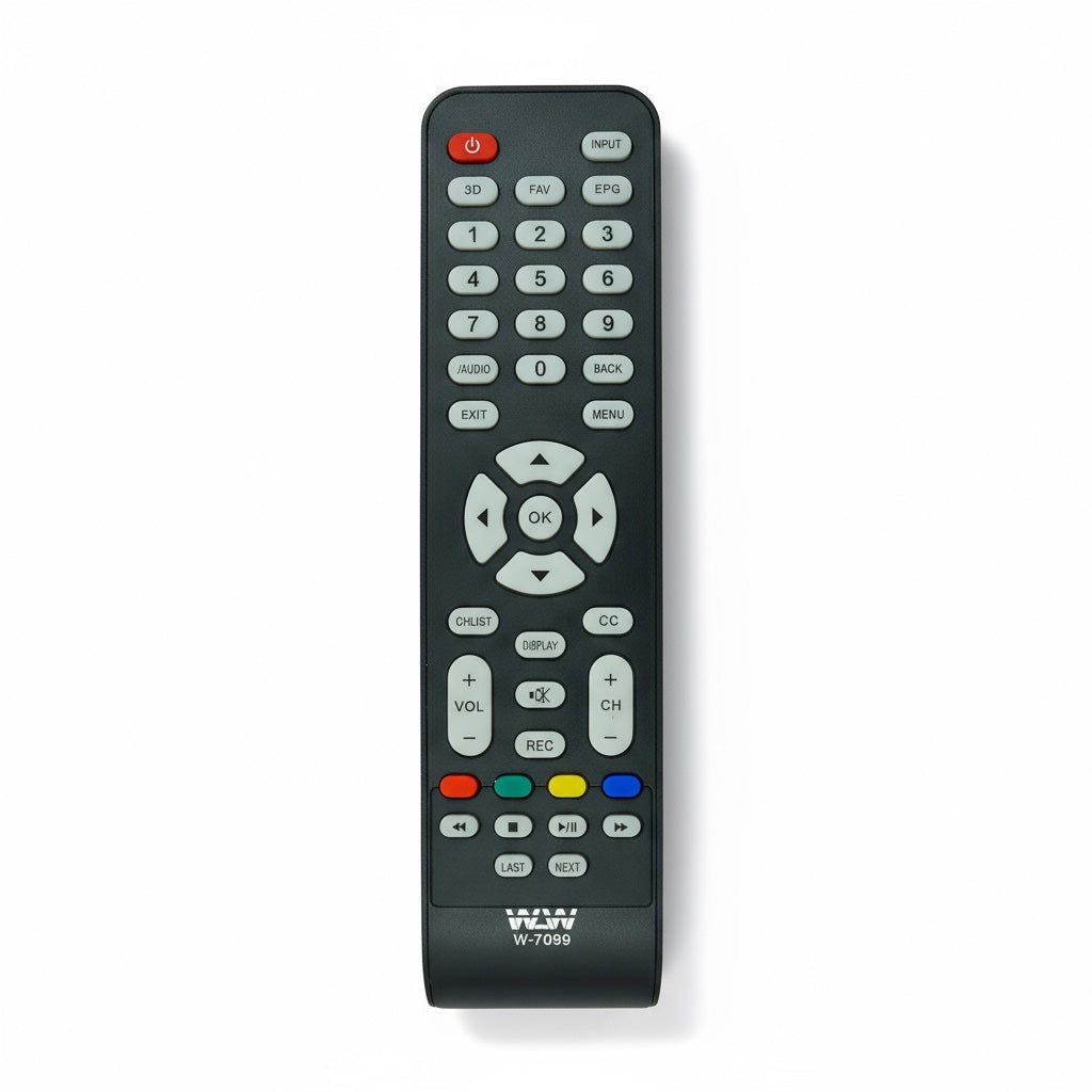 Controle Remoto WLW-7099 Compatível com TVs AOC – Modelos LE24M1475, LE24M1475/25, LE32M1475, LE46D354 e Outras Versões da Linha – Substituto de Alta Qualidade, Fácil de Usar e Durável