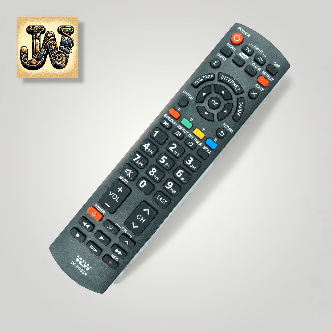 Controle Remoto Panasonic 8093 Compatível – Substitui TNQ2B5002 para TVs TC-L42ET5B, TC-L47ET5B e Modelos Relacionados – Produto Similar de Alta Qualidade