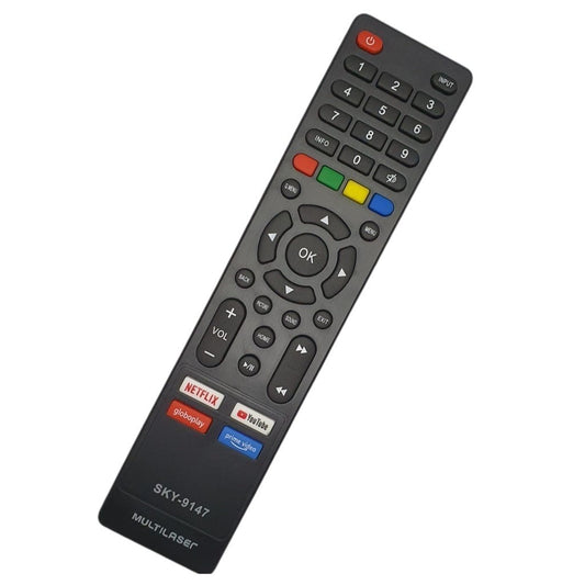 Controle Remoto WLW-7267 Compatível com TV Multilaser Smart – Substitui SKY-9147, TL010, TL011, TL012, TL016, TL020 e outros modelos 4K