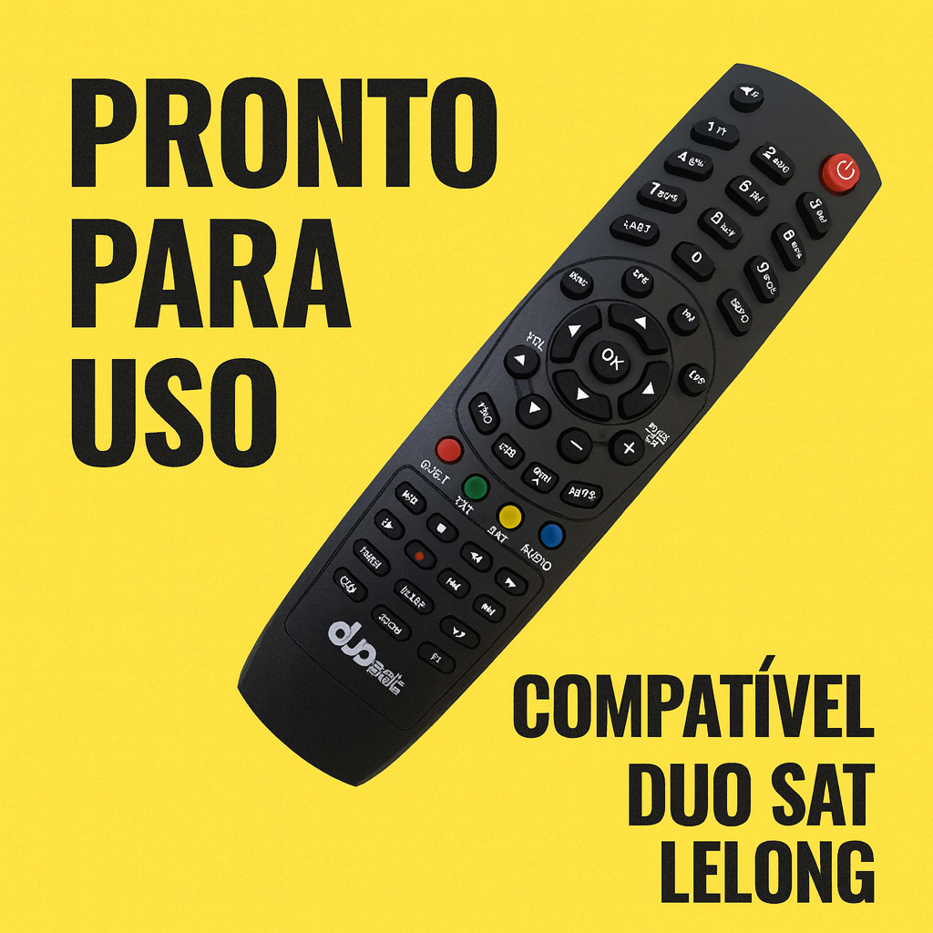Controle Remoto Compatível Para Receptor Duo SAT Lelong LE-7102