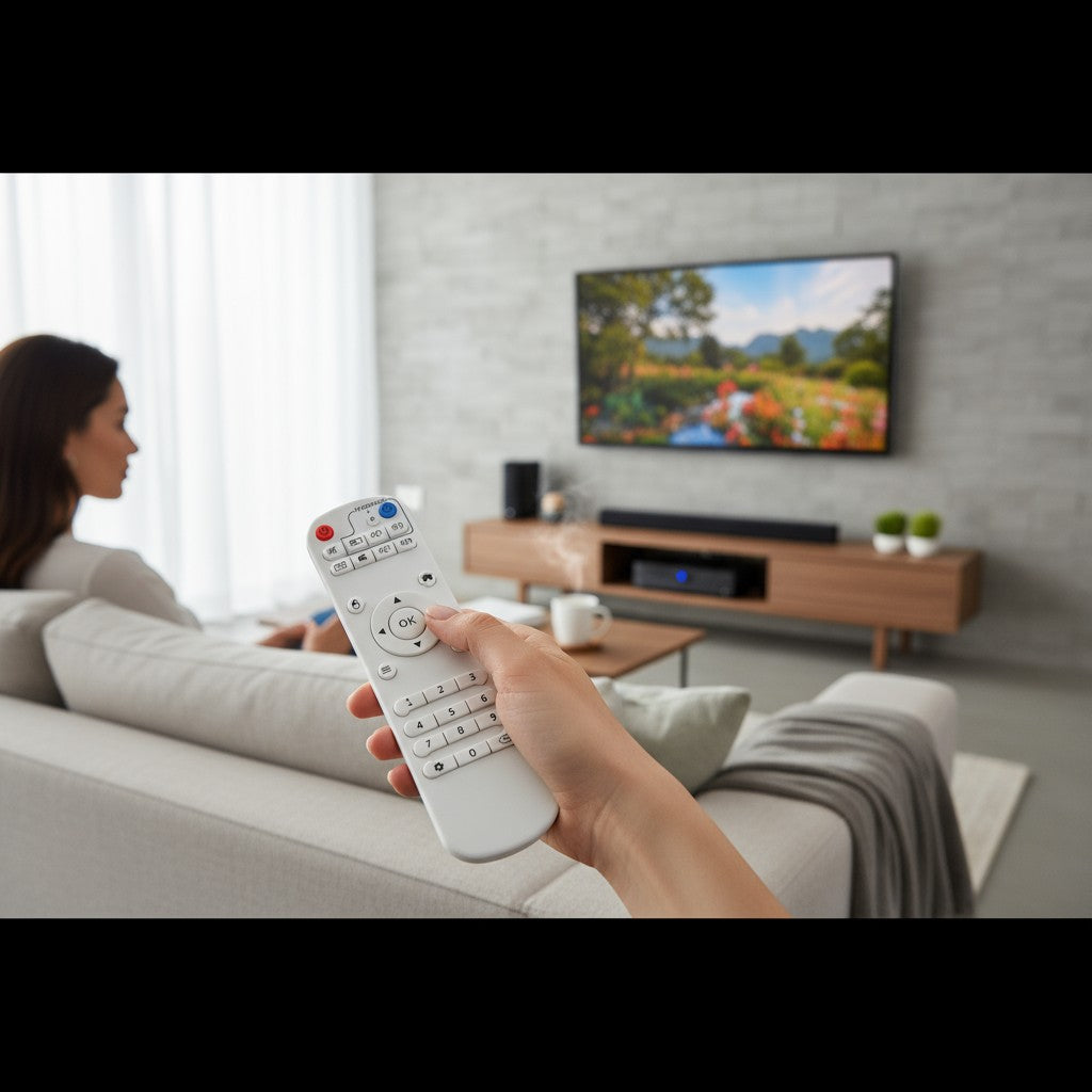 Controle Remoto WLW-9035 Branco Compatível com BTV 8 / 9 / 10 / 11 / BTV Express / Red Lite