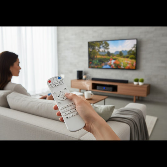 Controle Remoto WLW-9035 Branco Compatível com BTV 8 / 9 / 10 / 11 / BTV Express / Red Lite