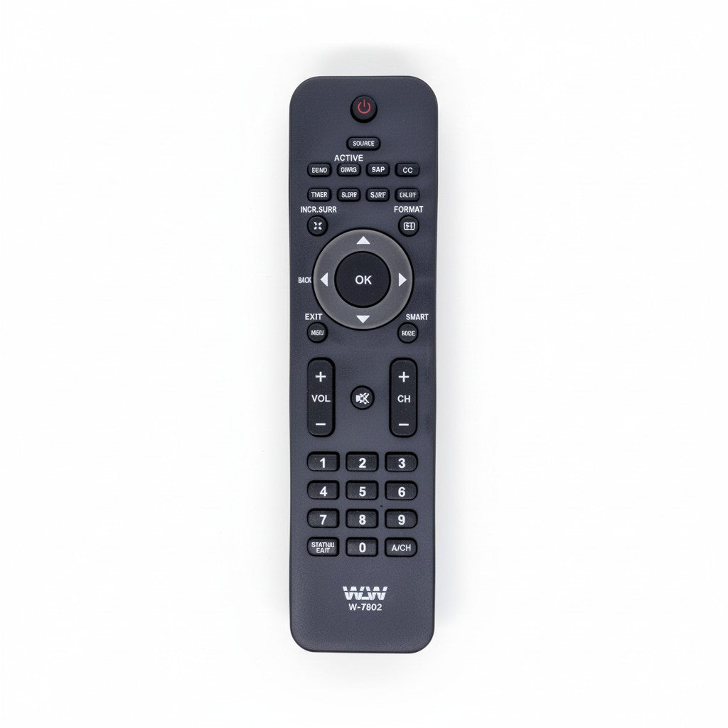 Controle Remoto WLW-7802 Compatível com TV Philips LED/LCD – Modelos 42PFL3403, 32PFL5403, 32PFL3403, 42PFL5403 e Série PFL