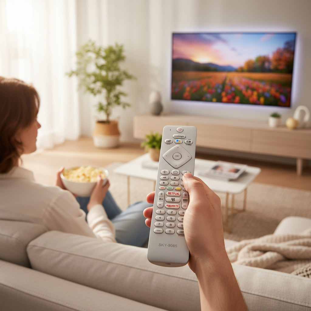 Controle Remoto WLW-9085 Compatível com TV Philips Netflix / Rakuten 398GM10BEPHN0012PH