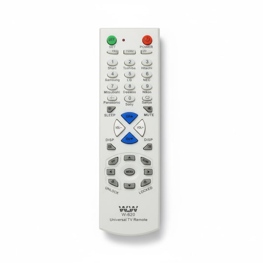 Controle Remoto Universal WLW-620 para TV de Tubo – Compatível com Diversas Marcas Antigas (Philips, LG, Semp Toshiba, Panasonic, AOC, CCE) – Pronto para Uso, Não Requer Programação