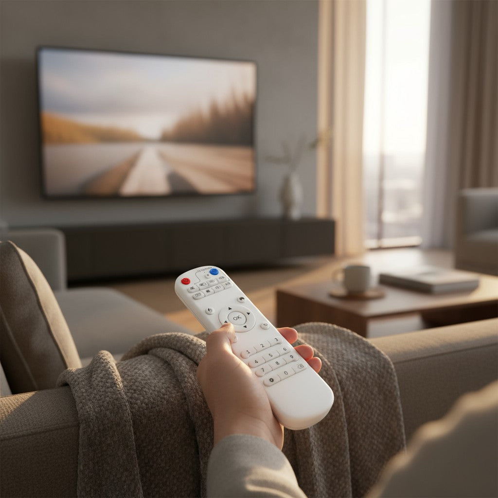 Controle Remoto WLW-9035 Branco Compatível com BTV 8 / 9 / 10 / 11 / BTV Express / Red Lite