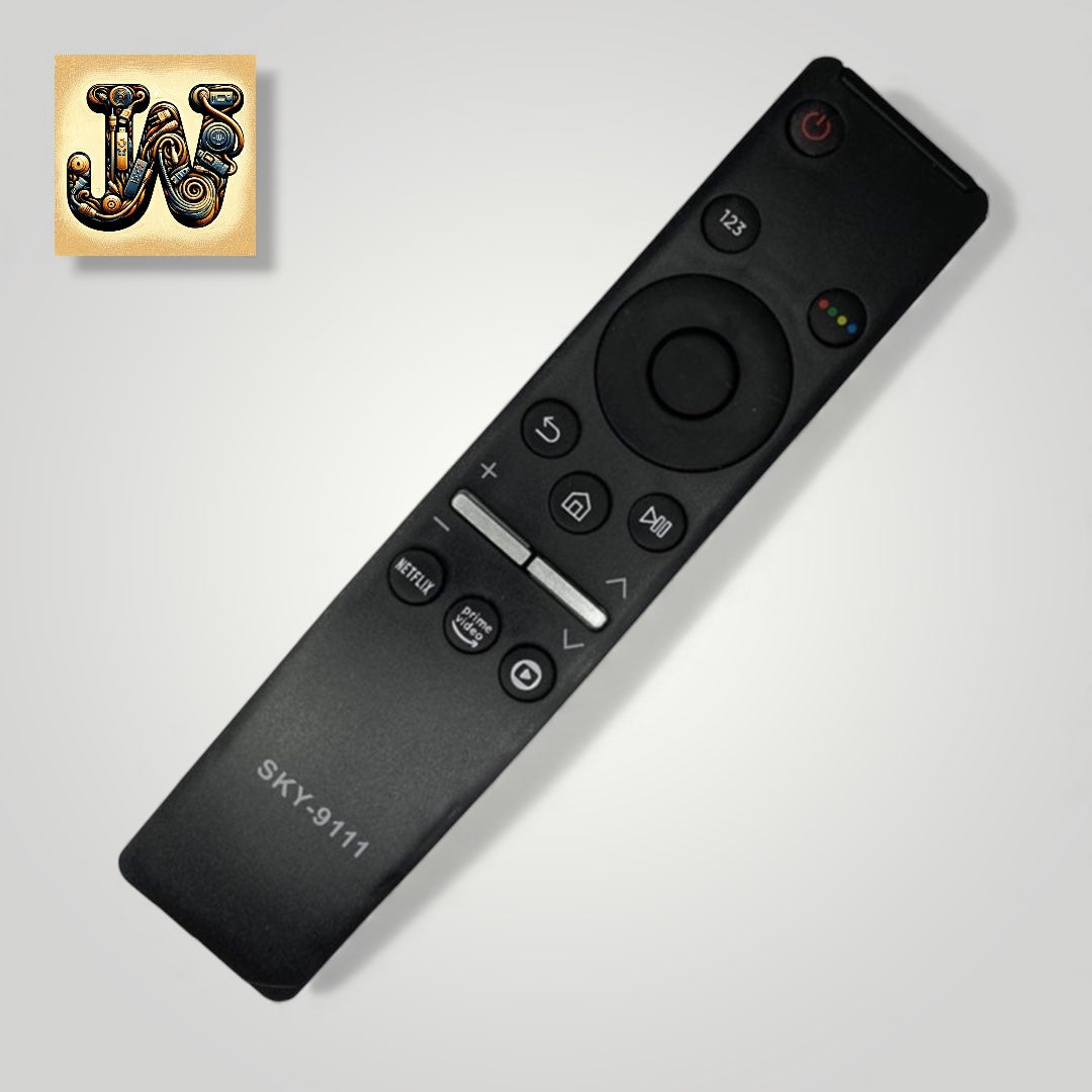 Controle Remoto WLW-9111 Compatível com Smart TV Samsung 4K – Atalhos Netflix e Prime Video – Substituto para Séries KU, MU, NU, RU e KS