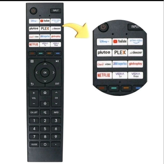 Controle Remoto LE-7362 para TV Toshiba Smart 4K – Modelos CT-95043 CT-95051 CT-95030 CT-95017 – Compatível com TVs LED Android Toshiba