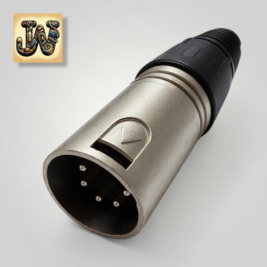 Conector XLR Macho 5 Pinos WLW – Áudio Profissional Metálico