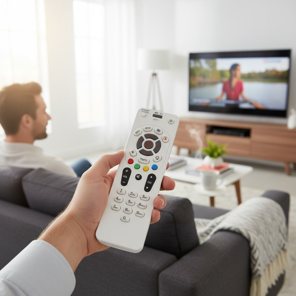 Controle Remoto WLW-7208 Compatível com SKY RC645W / 026-6428 / C01238 / SKY-7407