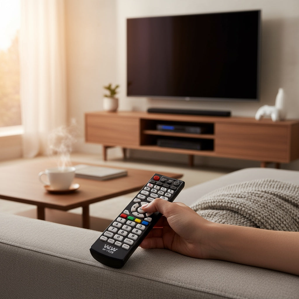 Controle Remoto WLW-7029 Compatível com Receptor Digital Century Midia Box SHD7100 – Substituto de Alta Qualidade, Pronto para Uso, Alimentação 2 Pilhas AA