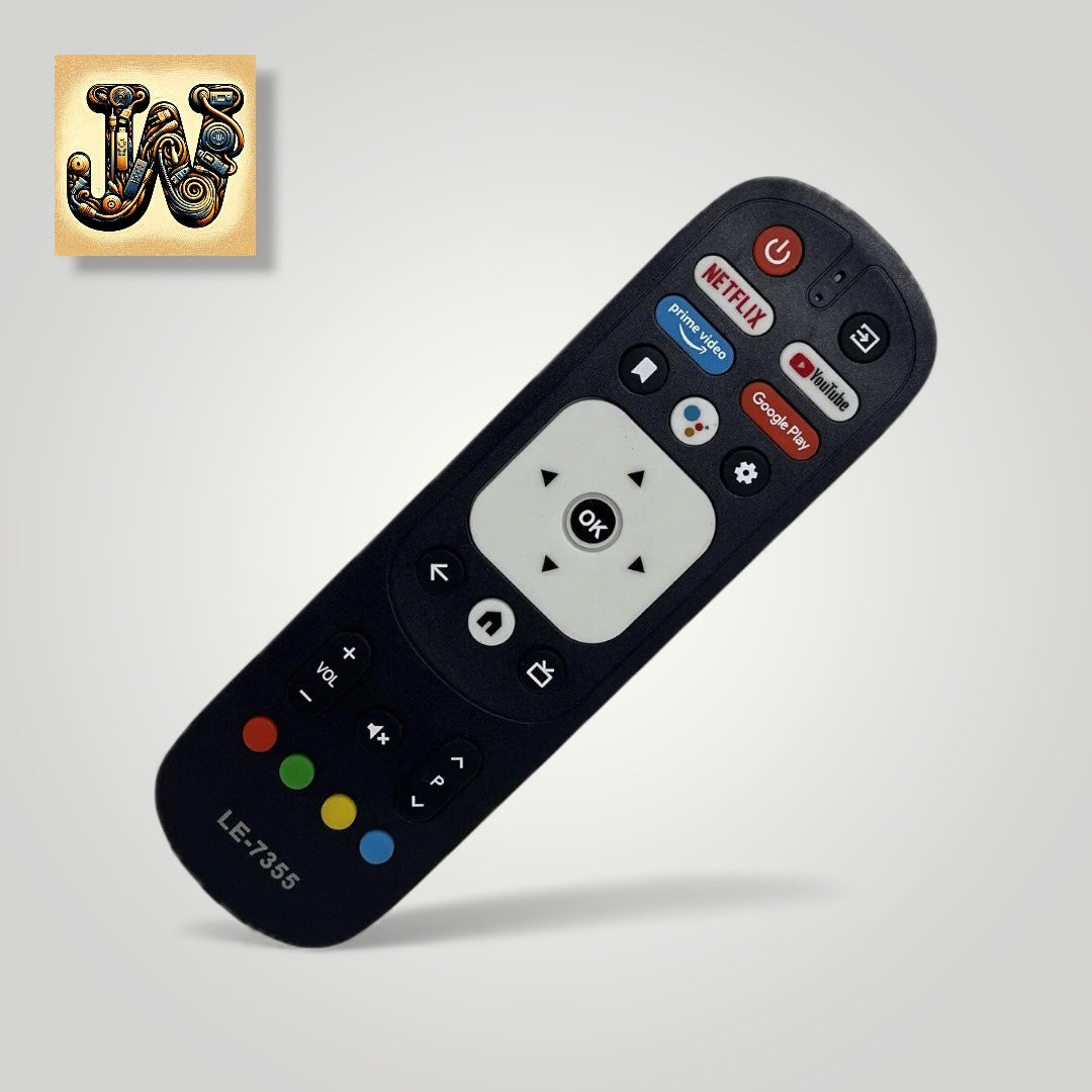 Controle Remoto WLW-7355 Compatível com Smart TV Vizzion Android BR58 e BR32 – Substituto Perfeito para Modelos BR58GUA e BR32D1SA