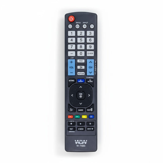 Controle Remoto WLW-7485 Compatível com TV LG LCD / LED / 3D – Modelos LW5500, LW570S, LW650S (AKB72914050)