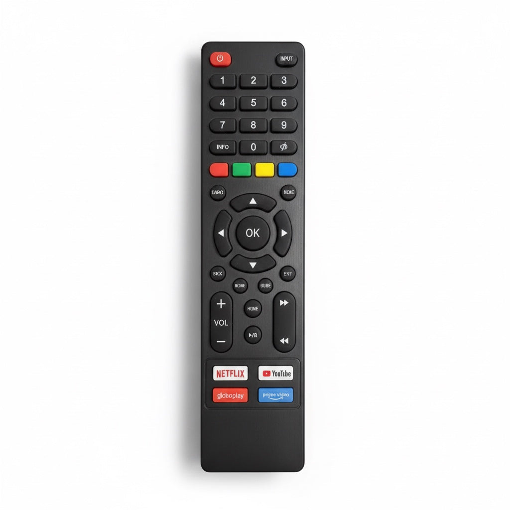 Controle Remoto WLW-7267 Compatível com TV Multilaser Smart – Substitui SKY-9147, TL010, TL011, TL012, TL016, TL020 e outros modelos 4K