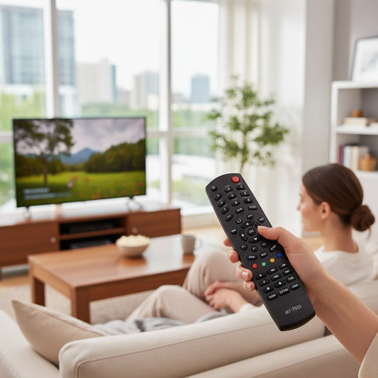 Controle Remoto WLW-9011 Compatível com AudioSat / LE-7053 / SKY 9005 – Preto