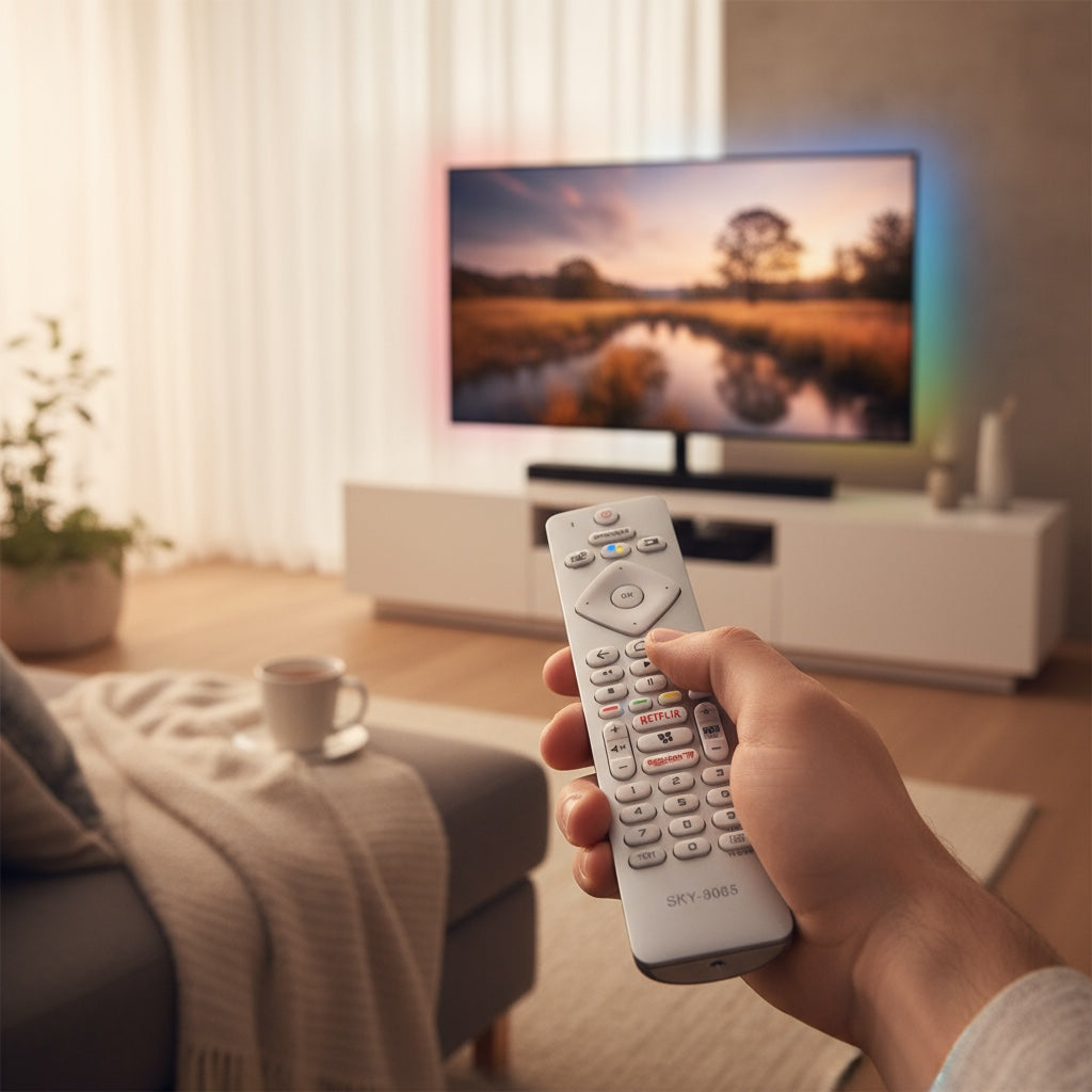 Controle Remoto WLW-9085 Compatível com TV Philips Netflix / Rakuten 398GM10BEPHN0012PH