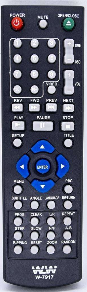 Controle Remoto WLW-7917 Compatível com DVD Tectoy – Substituto do Modelo Original