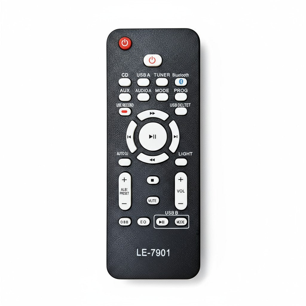Controle Remoto WLW-7901 Compatível com Som Philips NX5, NX6, NX7 e Outros