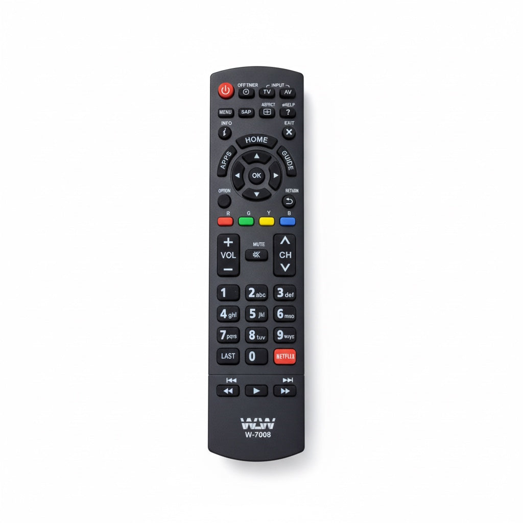 Controle Remoto WLW-7008 Compatível com TV Panasonic – Substitui Modelos TC32, TC50, TCL32, TCP50, TNQ2B4903, AS600B, AS610B com Funções Completas