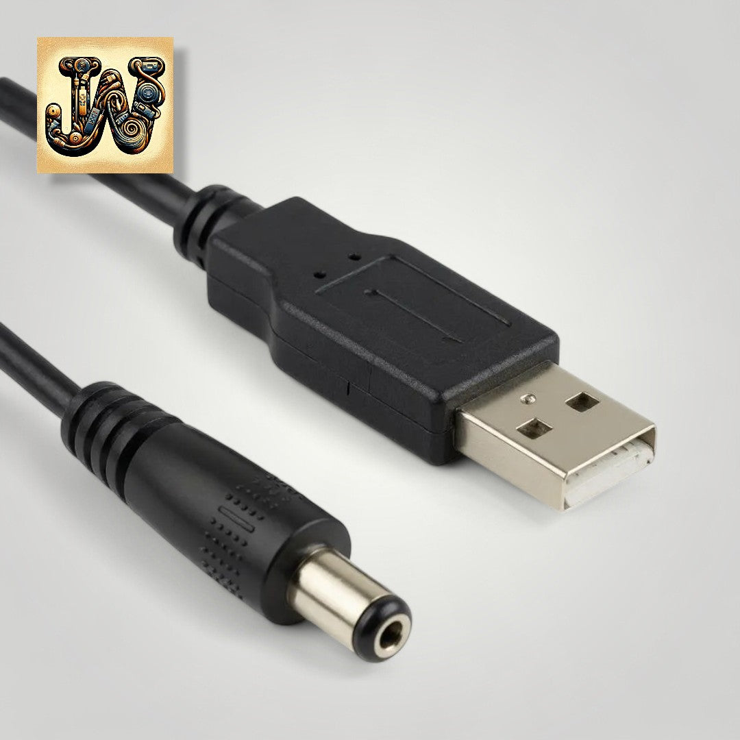 Cabo USB para Fonte 5,5x2,5mm P4 – Alimentação DC 50cm