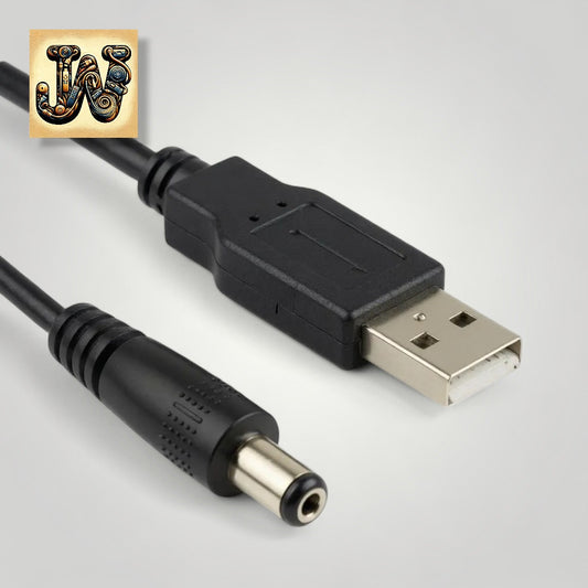 Cabo USB para Fonte 5,5x2,5mm P4 – Alimentação DC 50cm