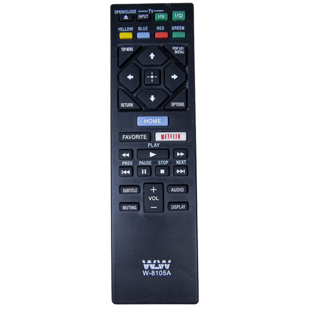 Controle Remoto WLW-8150A Compatível com Blu-Ray Sony BDP-BX120, BX320, BX520, BDP-S1500, S3500, S5500, S6500 – Substituto de Alta Qualidade