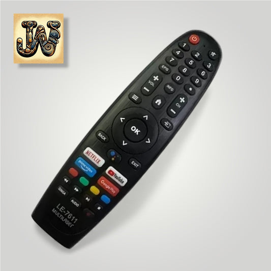 Controle Remoto LE-7611 para TV Multilaser 4K Android – Compatível com TL042, TL045, TL046 – Modelos 32”, 40”, 43”, 50” e 55”