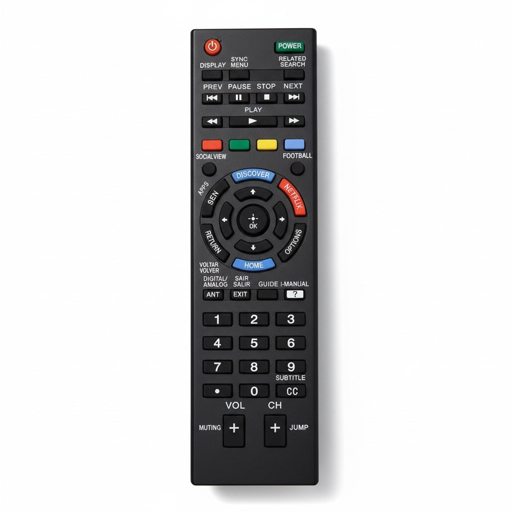 Controle Remoto WLW-7022 Compatível com TVs Sony Bravia Smart – Substituto de Alta Qualidade para Séries W600B, W700B, W705B, W805B, W815B e W829B