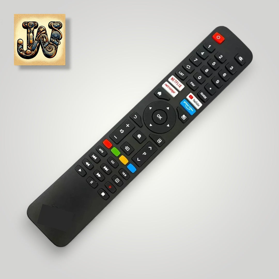 Controle Remoto WLW-7345 Compatível com TV Vizzion Smart 4K Linux LE43DF20 / LE50UHD20