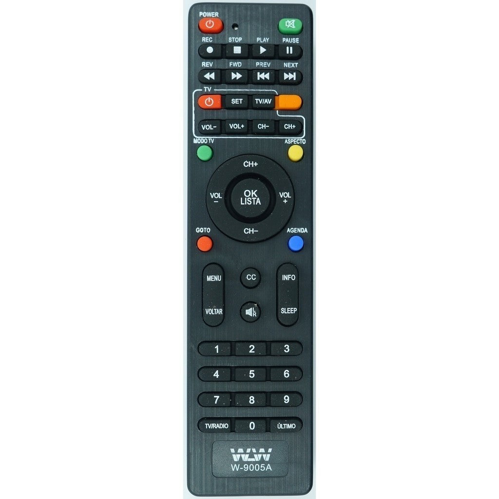 Controle Remoto WLW-9005 Compatível com Midiabox Century B1 B2 B3 C5 7100 – Substituto de Alta Qualidade para Receptores Century