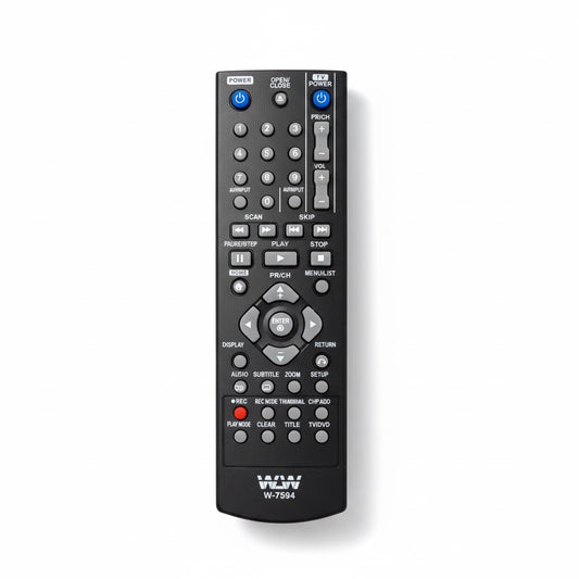 Controle Remoto Compatível para DVD LG com Gravador – Modelos AKB31621901, DR-175, DR-265, DR-275, DR-385, DR-7621B7594 – Substituto de Alta Qualidade