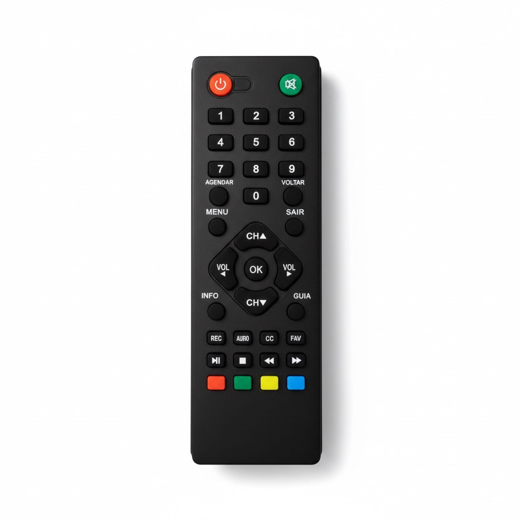 Controle Remoto WLW-9009A Compatível com Conversor Digital Multilaser – Substituto Perfeito, Fácil de Usar, Teclas Macias e Sinal IR Estável