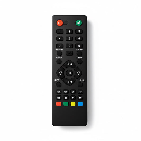 Controle Remoto WLW-9009A Compatível com Conversor Digital Multilaser – Substituto Perfeito, Fácil de Usar, Teclas Macias e Sinal IR Estável