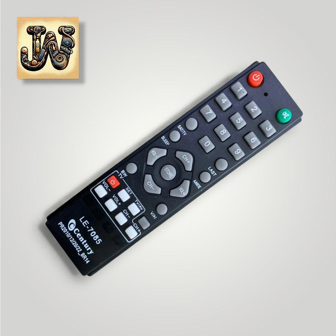 Controle Remoto LE-7085 Compatível Century Nano Box PR2010 PR2012 PR2020 PR2022 BR14 – Substituição Completa, Alto Alcance e Uso Imediato