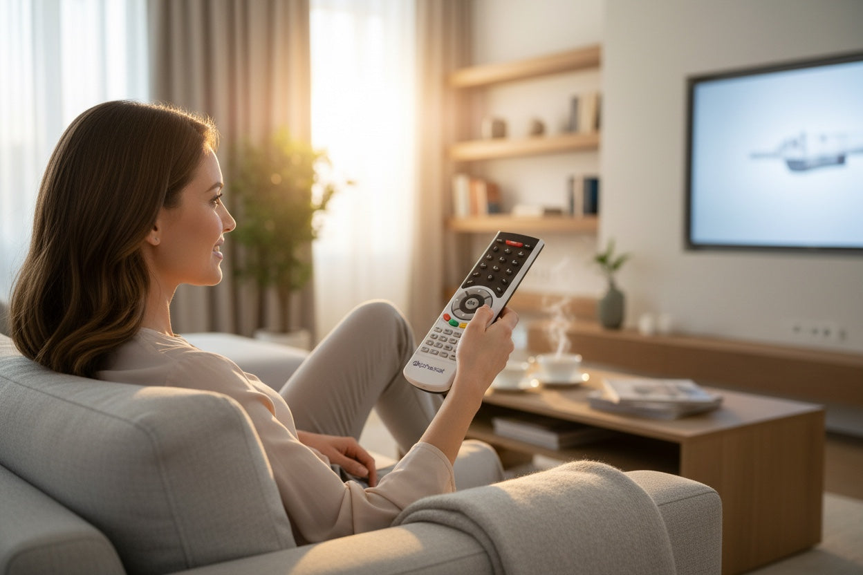 Controle Remoto WLW-7748 Compatível com Receptores Alphasat TX HD e TX KVM – Substituto de Alta Qualidade, Fácil de Usar e com Todas as Funções Originais