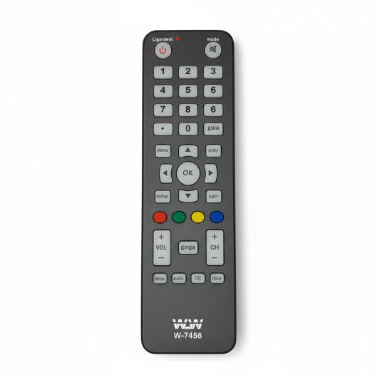Controle Remoto WLW-7456 Compatível com Conversores Intelbras e Positivo – Substituto Completo para Modelos de TV Digital com Todas as Funções