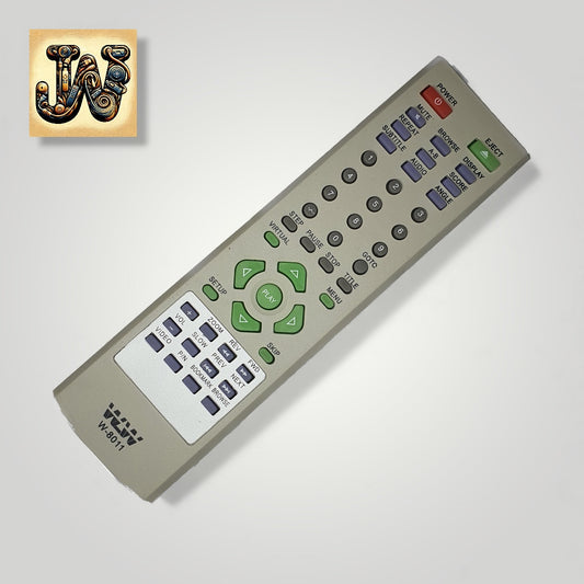 Controle Remoto WLW-8011 Compatível com DVD Proview DVP-203 / DVP-800 / DVP-801 / DVP-815 – Substituto RC-206