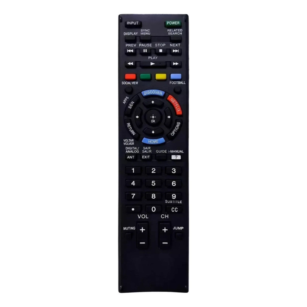 Controle Remoto WLW-7022 Compatível com TVs Sony Bravia Smart – Substituto de Alta Qualidade para Séries W600B, W700B, W705B, W805B, W815B e W829B