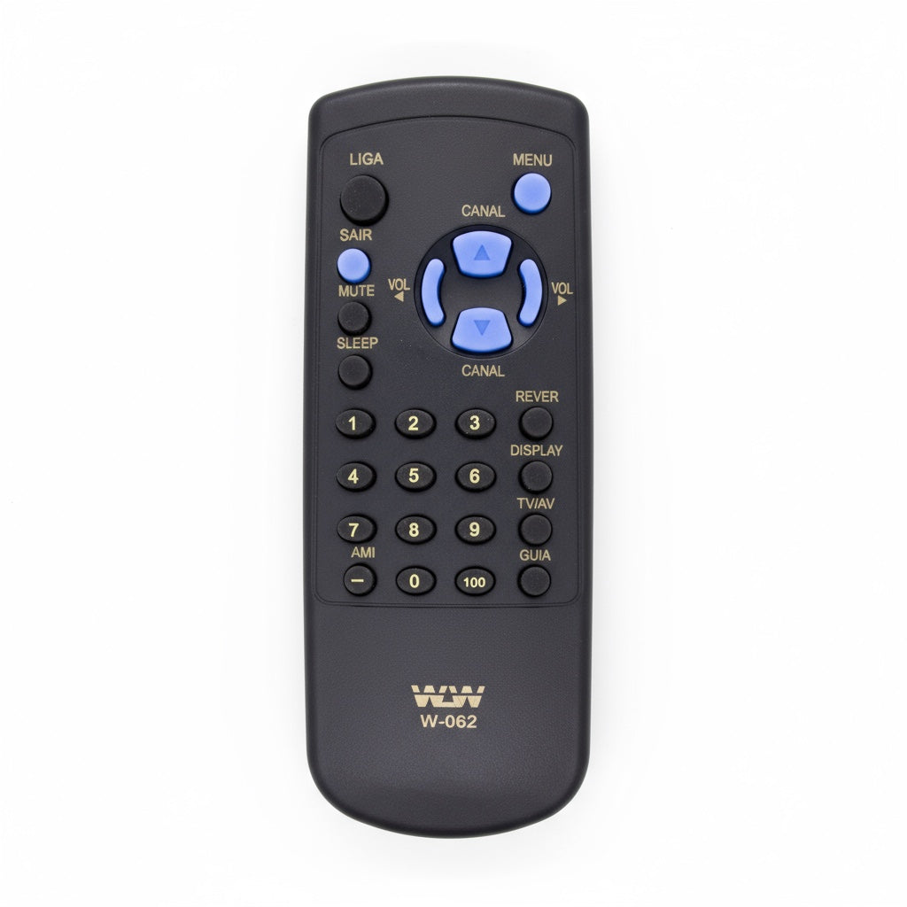 Controle Remoto WLW-062 Compatível com TVs Sharp – Substituto de Alta Qualidade, Fácil de Usar, Sinal IR Estável e Teclas Macias para Máxima Precisão