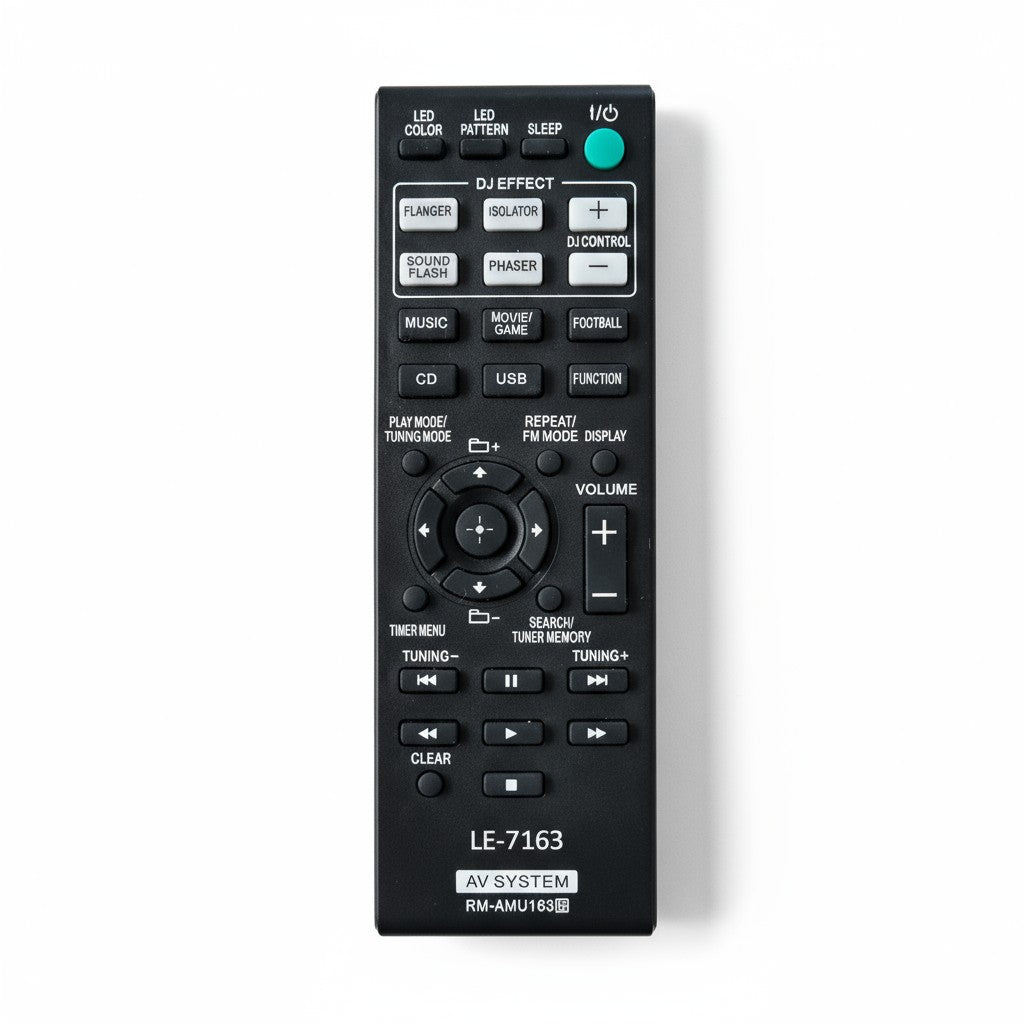 Controle Remoto WLW-7163 Compatível com Aparelho de Som Sony RM-AMU163 / HCD-GPX33 / SHAKE