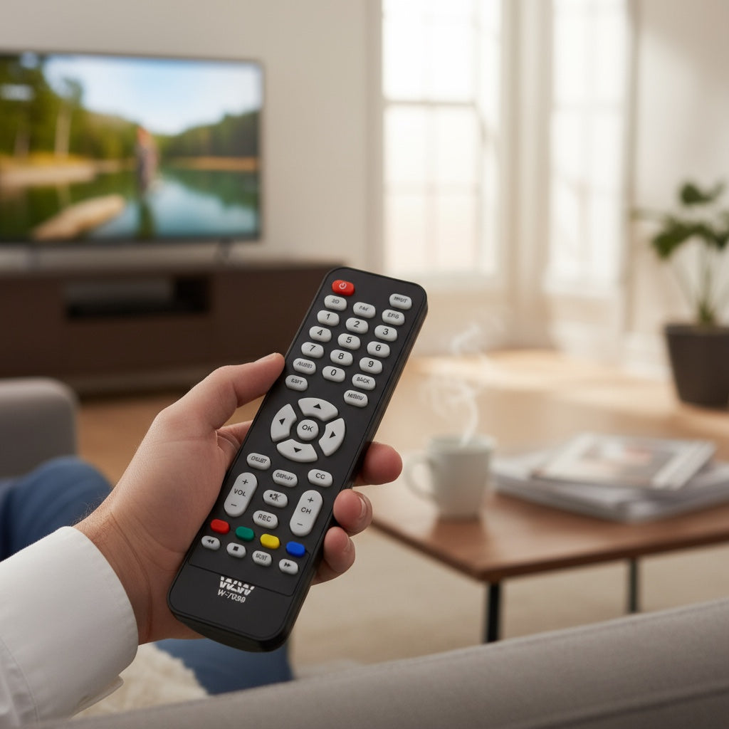 Controle Remoto WLW-7099 Compatível com TVs AOC – Modelos LE24M1475, LE24M1475/25, LE32M1475, LE46D354 e Outras Versões da Linha – Substituto de Alta Qualidade, Fácil de Usar e Durável